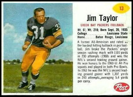 13 Jim Taylor